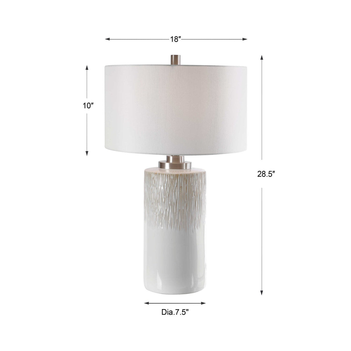 Modern European furniture - Beige Dripped Ceramic Table Lamp by Uttermost Georgios - www.oroa.com