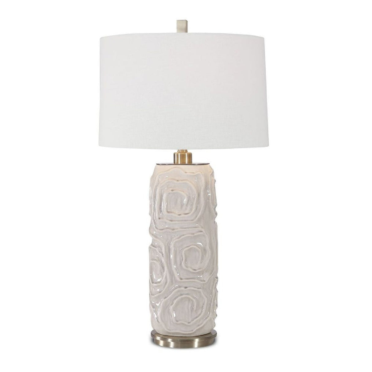 Geometric Patterned Ceramic Table Lamp by Uttermost Zade, alternate view 9