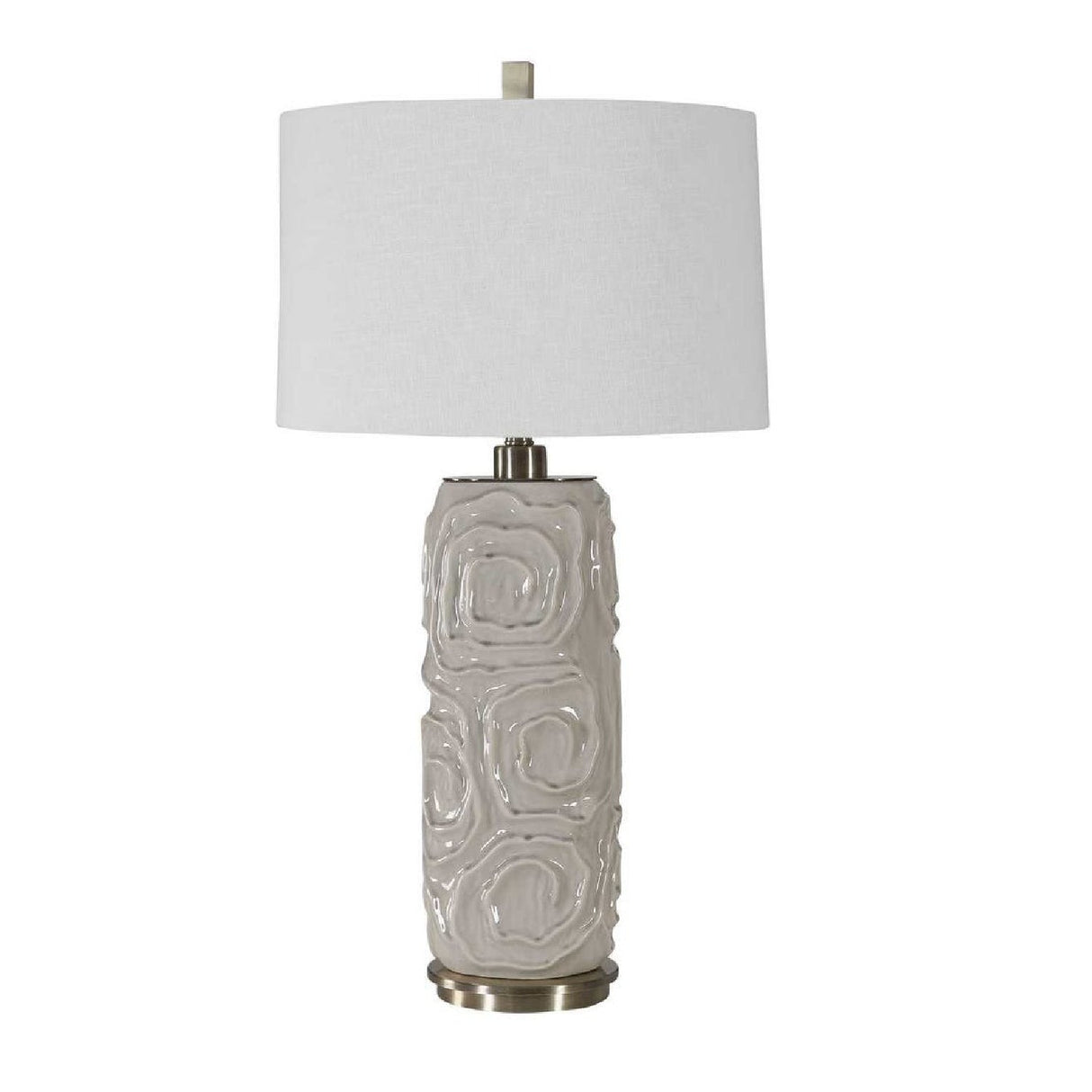Geometric Patterned Ceramic Table Lamp by Uttermost Zade, alternate view 11