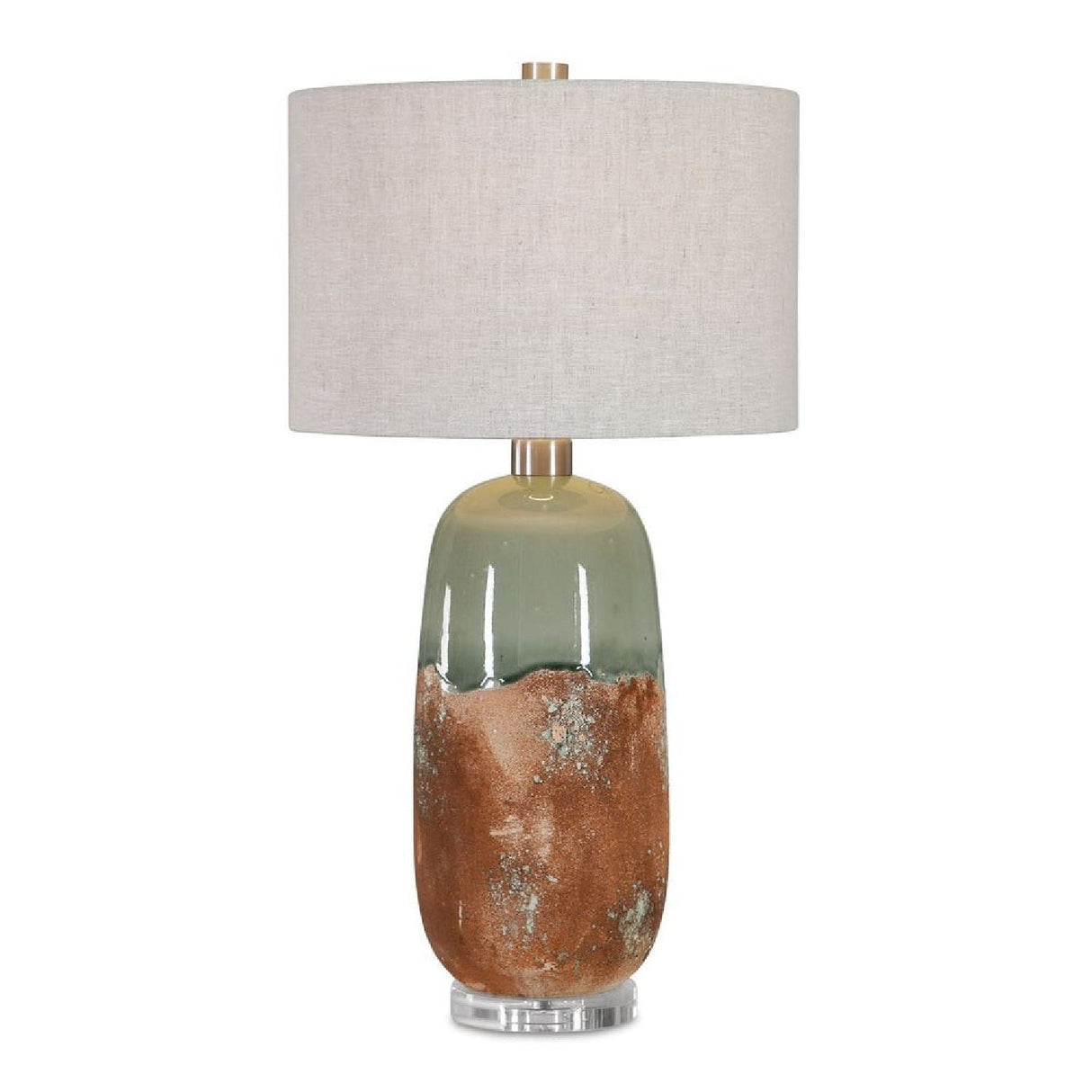 Terracotta & Green Ceramic Table Lamp by Uttermost Maggie