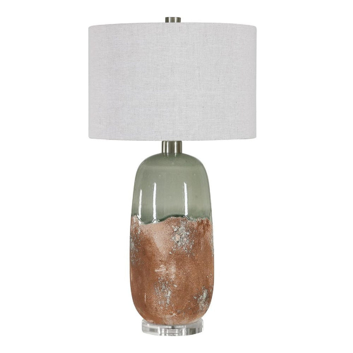 Terracotta & Green Ceramic Table Lamp by Uttermost Maggie, alternate view 3
