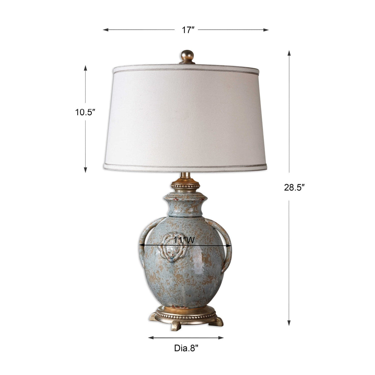 Modern European furniture -Amphora-Inspired Ceramic Table Lamp by Uttermost Cancello - www.oroa.com