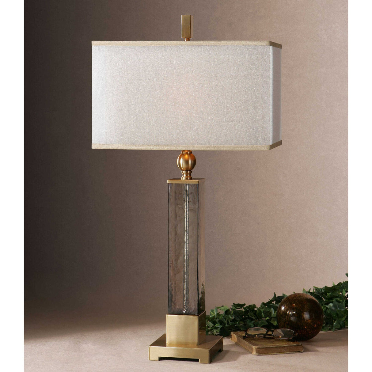 Modern European furniture - Amber Glass Table Lamp by Uttermost Caecilia - www.oroa.com