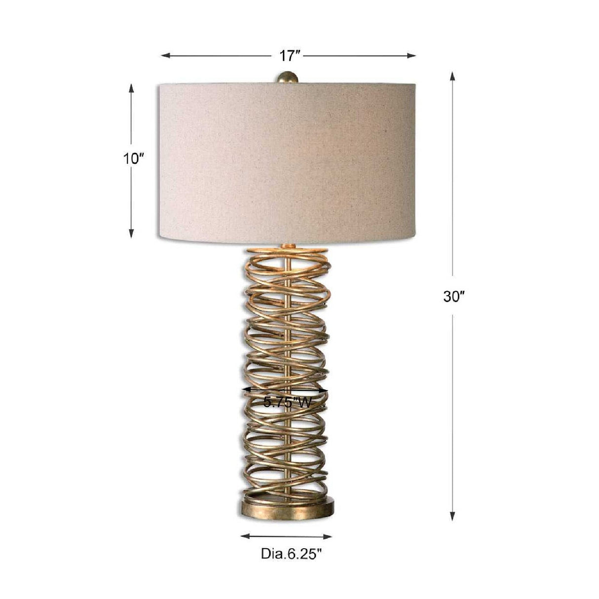 Modern European furniture - Antique Silver Loops Table Lamp by Uttermost Amarey - www.oroa.com