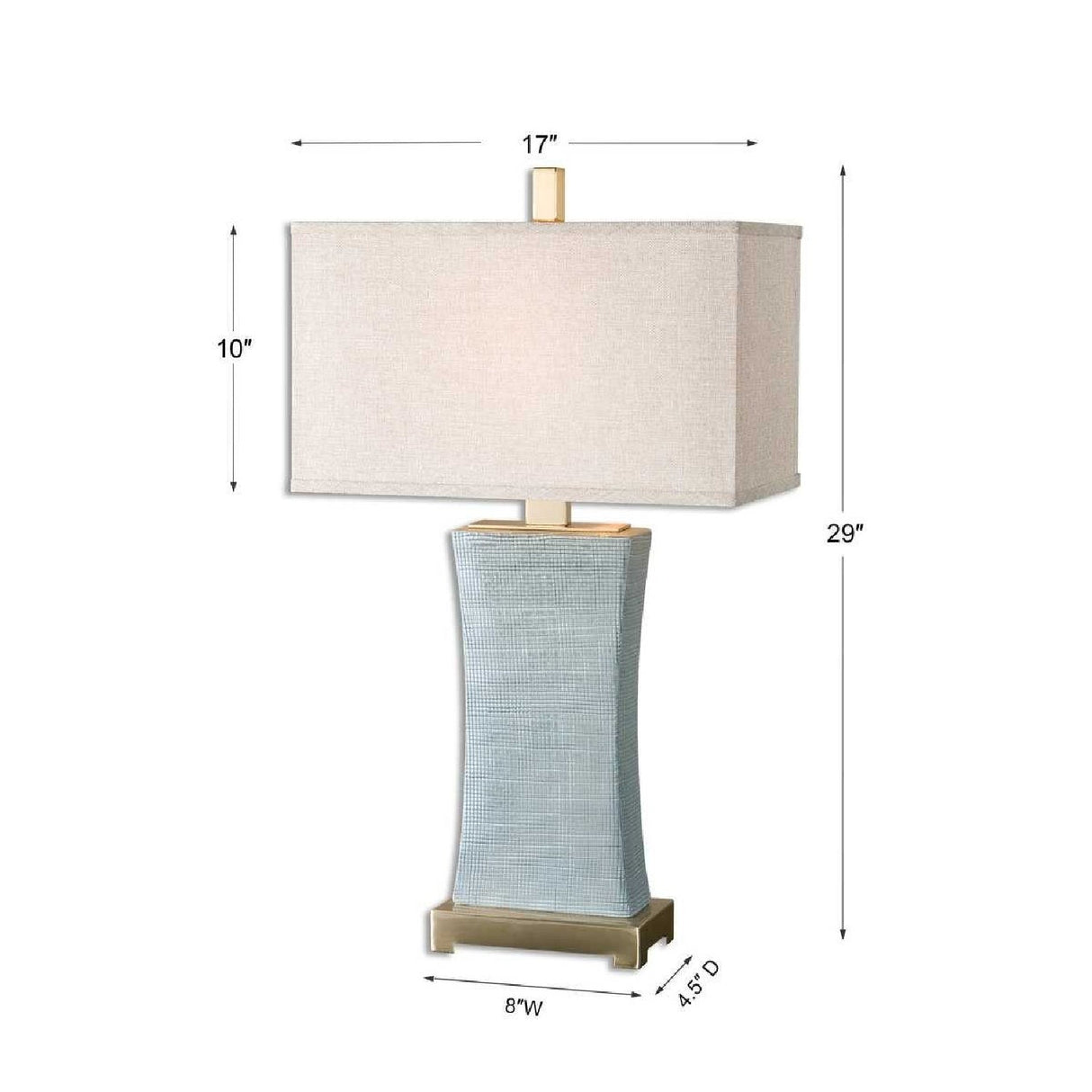 Modern European furniture - Pale Blue Ceramic Table Lamp by Uttermost Cantarana - www.oroa.com
