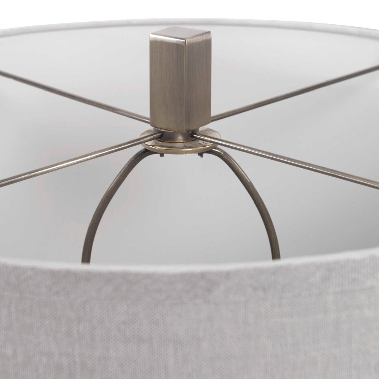 Modern European furniture - Pleated Gray Glass Table Lamp by Uttermost Vilminore - www.oroa.com