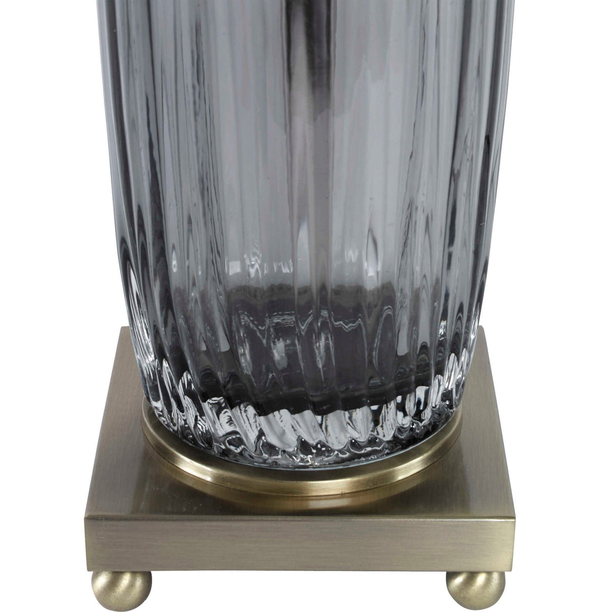 Modern European furniture - Pleated Gray Glass Table Lamp by Uttermost Vilminore - www.oroa.com