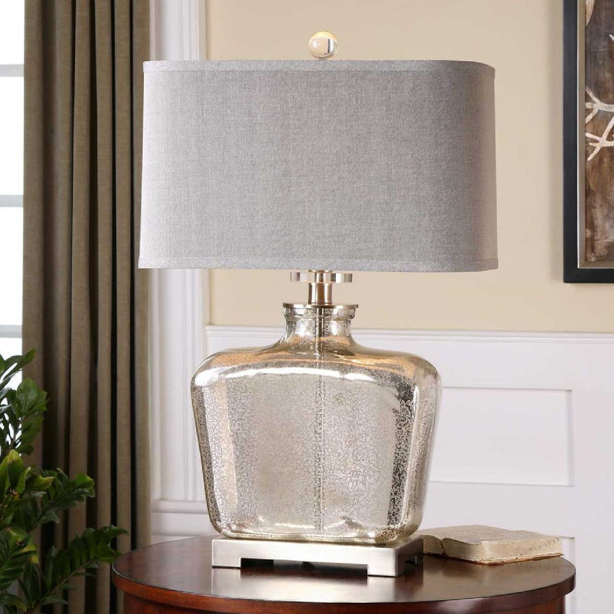 Modern European furniture - Speckled Mercury Glass Table Lamp by Uttermost Molinara - www.oroa.com