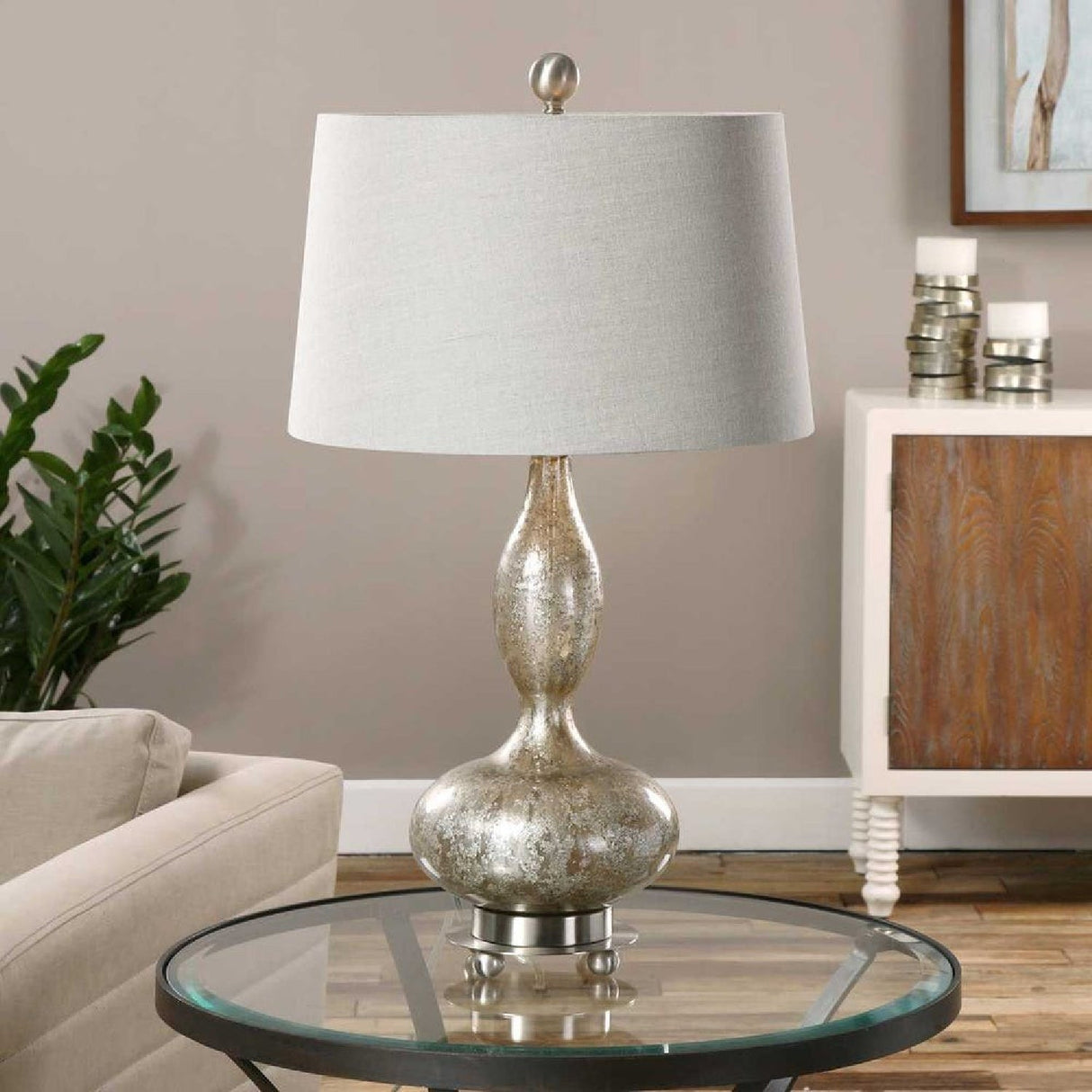 Modern European furniture - Smoked Mercury Glass Table Lamps (2) by Uttermost Vercana - www.oroa.com