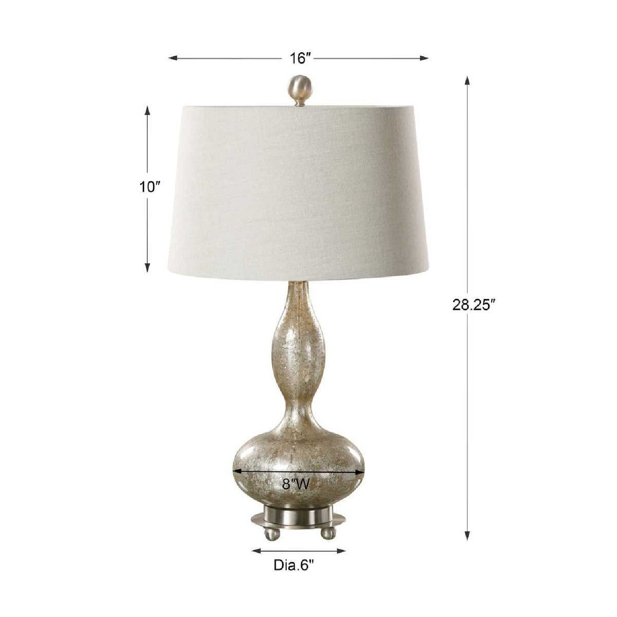 Smoked Mercury Glass Table Lamps (2) | Oroa.com