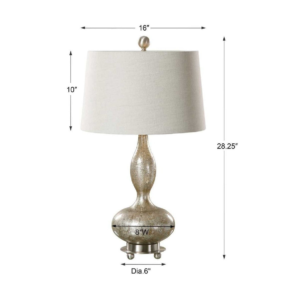 Modern European furniture - Smoked Mercury Glass Table Lamps (2) by Uttermost Vercana - www.oroa.com