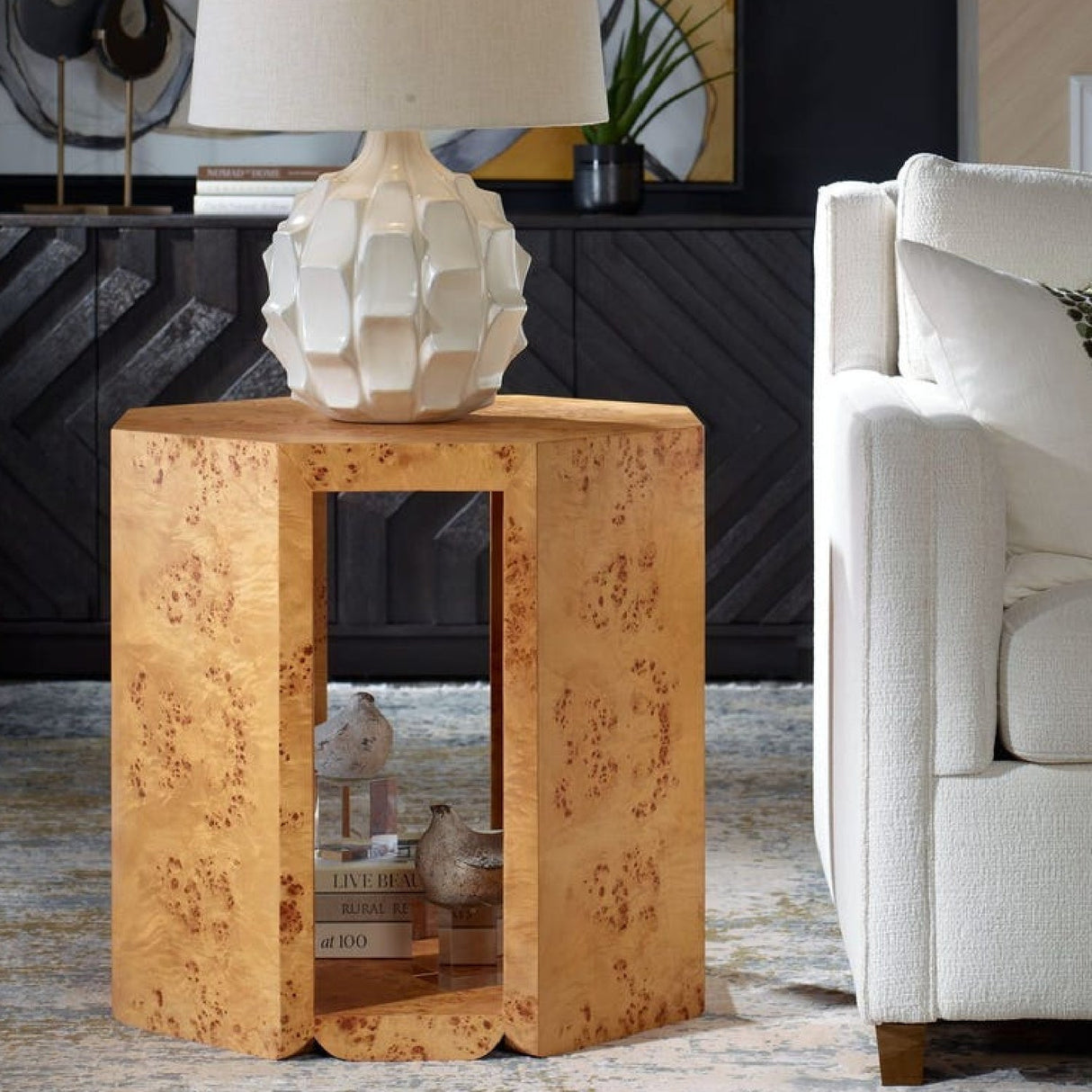 Modern European furniture - Gloss White Ceramic Table Lamp by Uttermost Guerina - www.oroa.com
