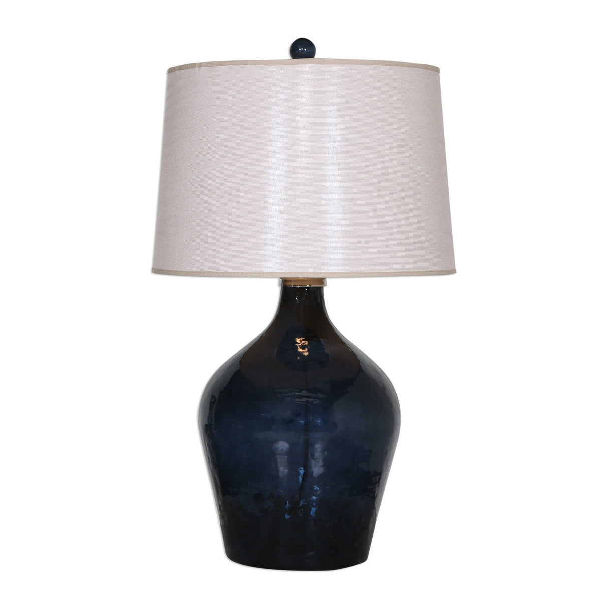 Modern European furniture - Hammered Blue Glass Table Lamp - www.oroa.com