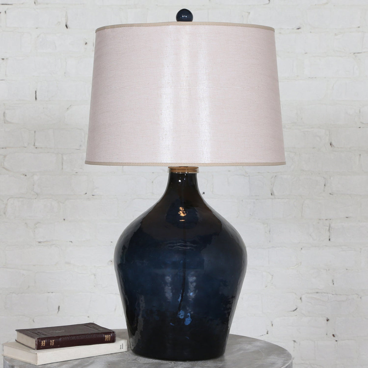 Modern European furniture - Hammered Blue Glass Table Lamp - www.oroa.com