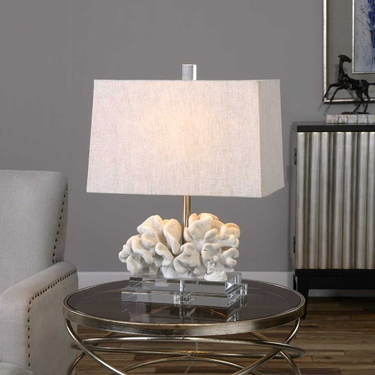 Modern European furniture - White Reef-Inspired Table Lamp by Uttermost Coral - www.oroa.com