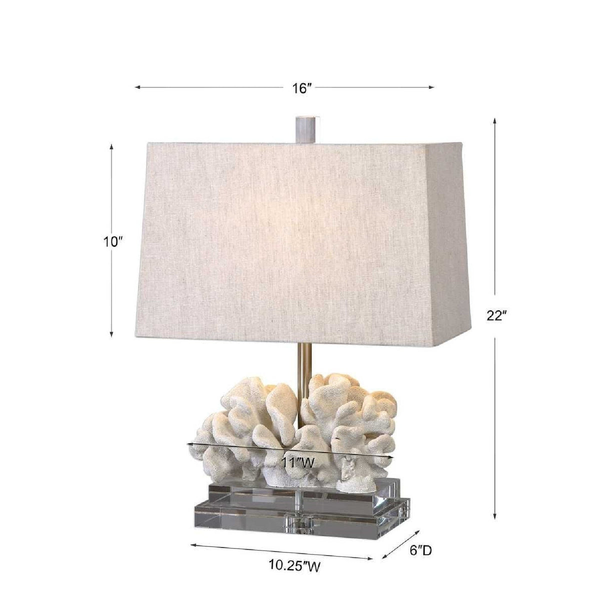 Modern European furniture - White Reef-Inspired Table Lamp by Uttermost Coral - www.oroa.com