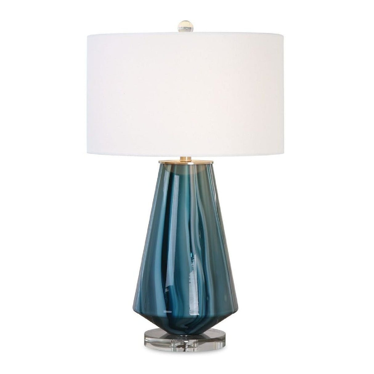 Modern European furniture - Teal Gray Glass Table Lamp by Uttermost Pescara - www.oroa.com