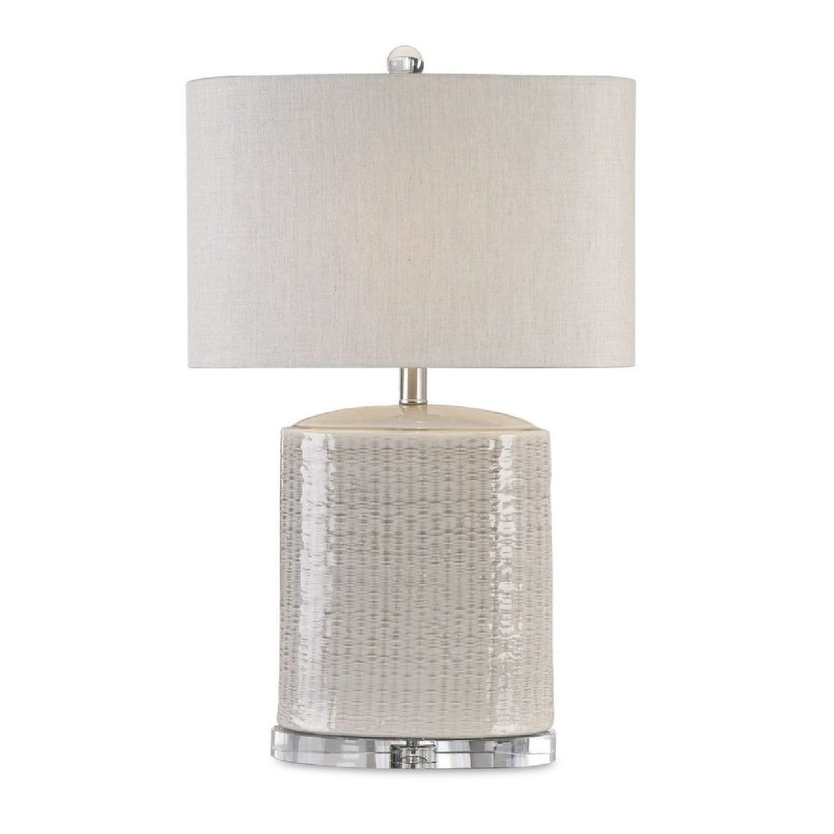 Textured Oval Ceramic Table Lamp by Uttermost Modica, alternate view 3