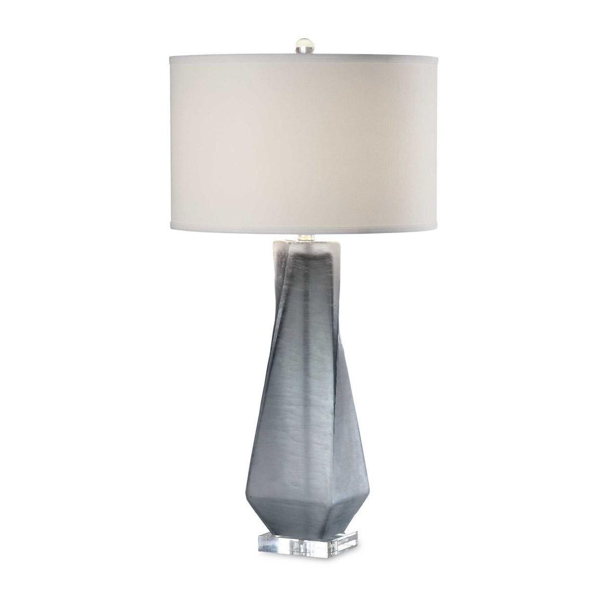 Twisted Gray Glass Table Lamp by Uttermost Anatoli