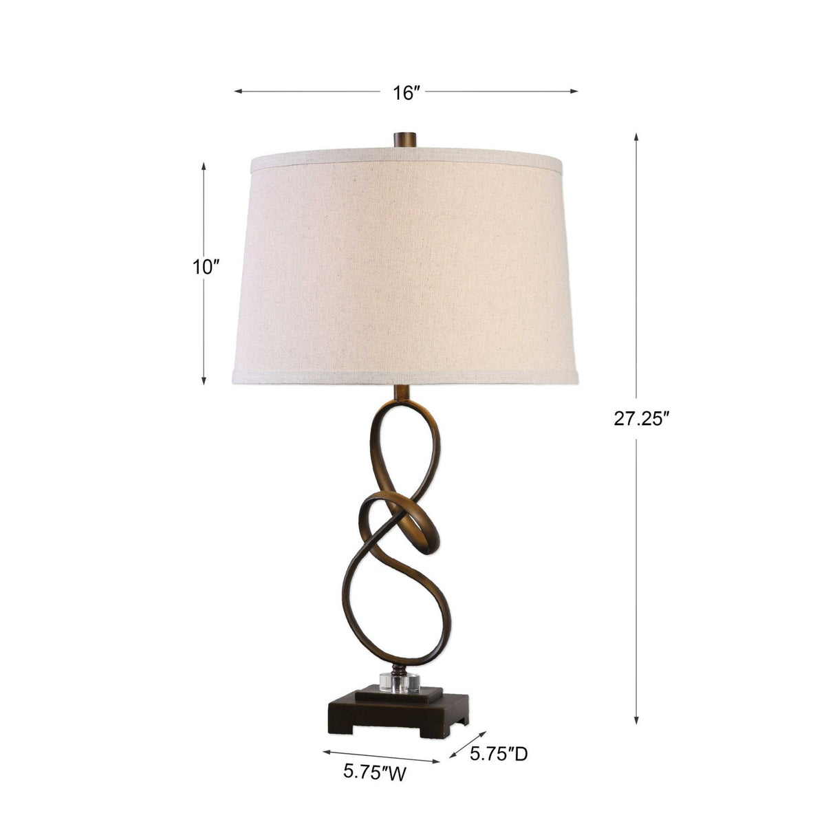Modern European furniture - Twisted Bronze Table Lamp - www.oroa.com