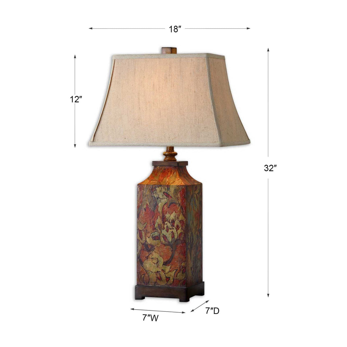 Modern European furniture - Floral Print Table Lamp - www.oroa.com
