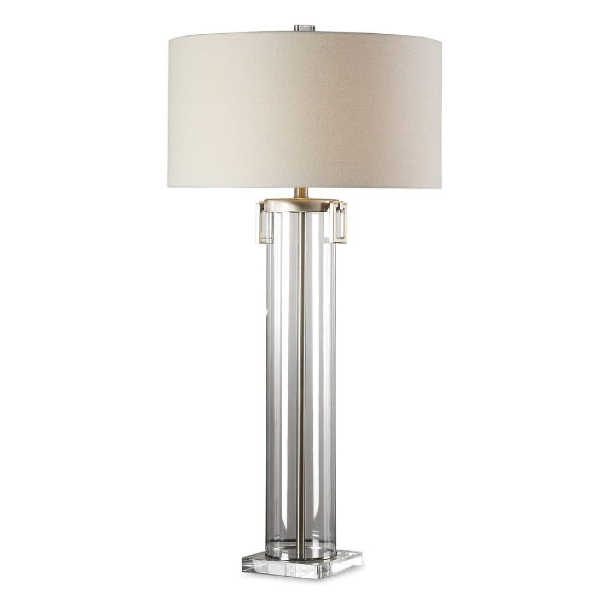 Modern European furniture - Clear Cylindrical Table Lamp by Uttermost Monette - www.oroa.com