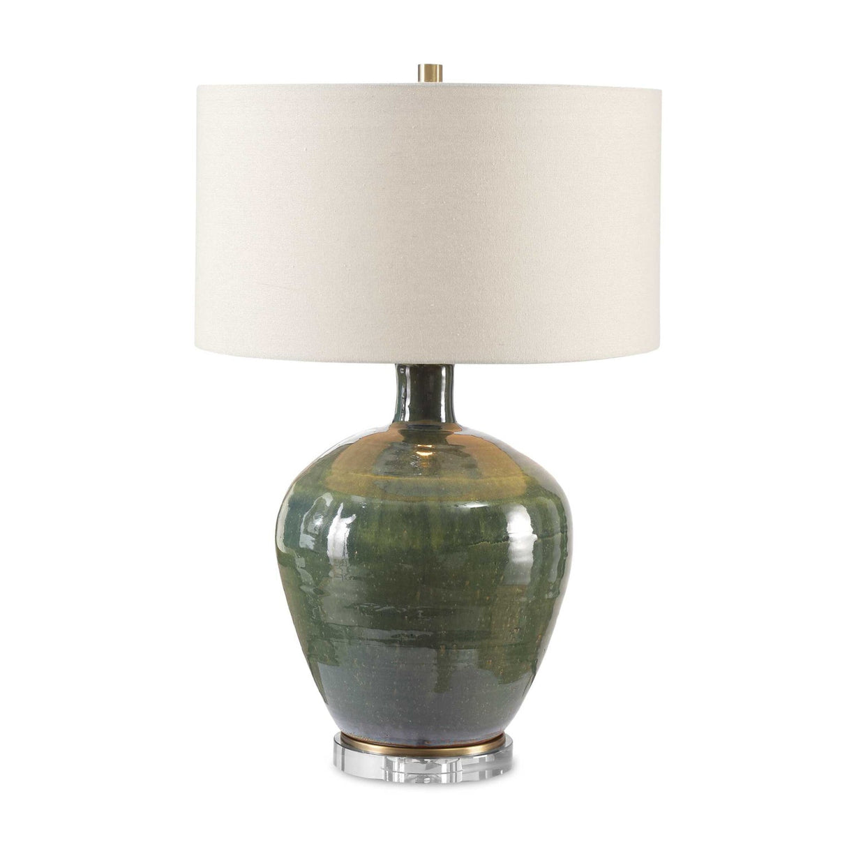 Green Glazed Ceramic Table Lamp by Uttermost Elva