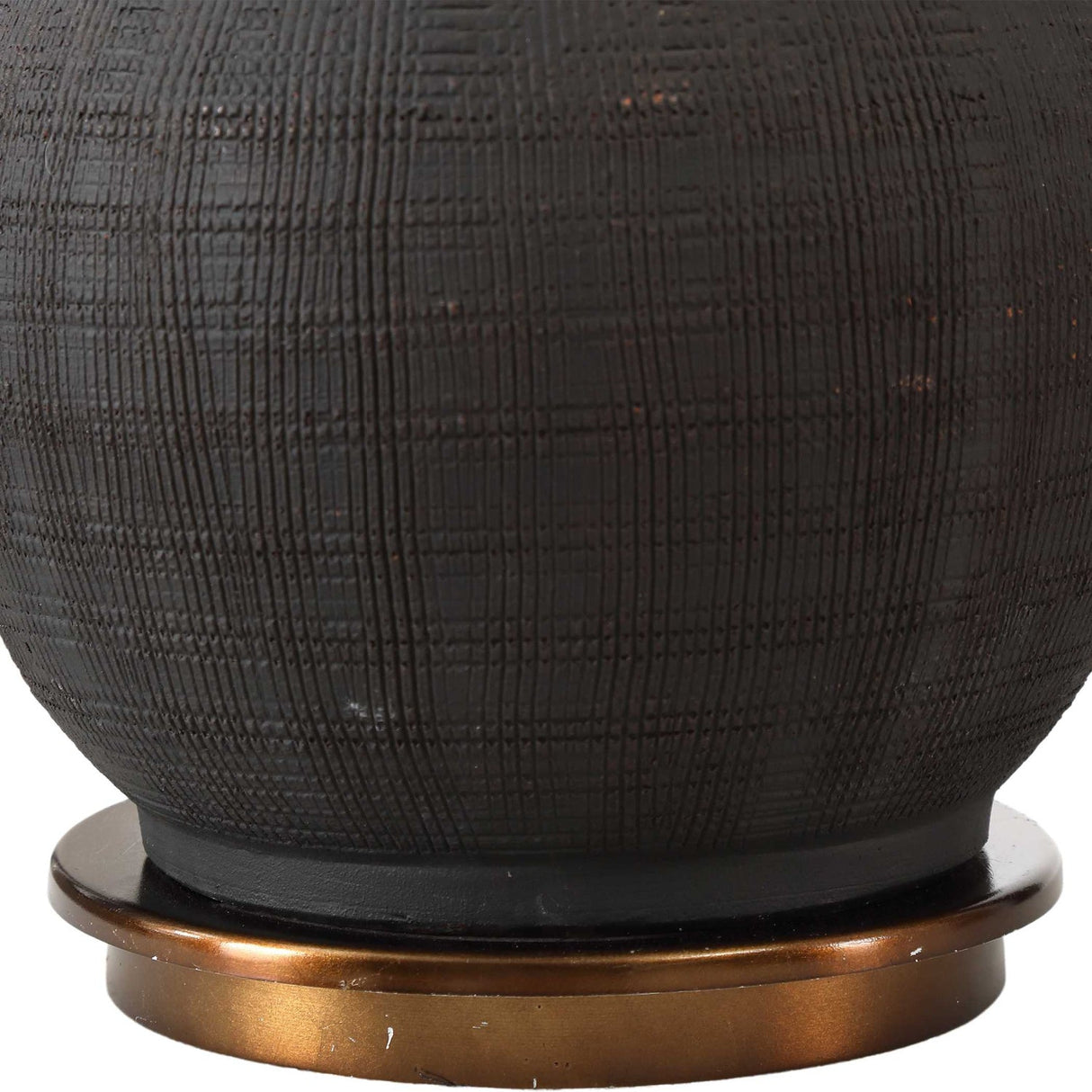 Rounded Black Ceramic Table Lamp by Uttermost Arnav, alternate view 3