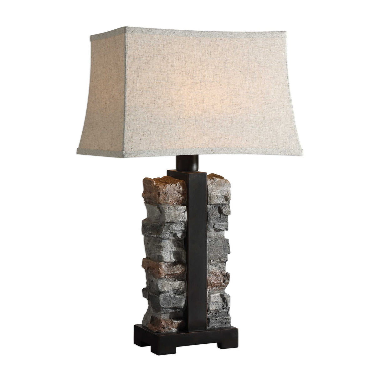 Modern European furniture - Stacked Stone Indoor/Outdoor Table Lamp - www.oroa.com
