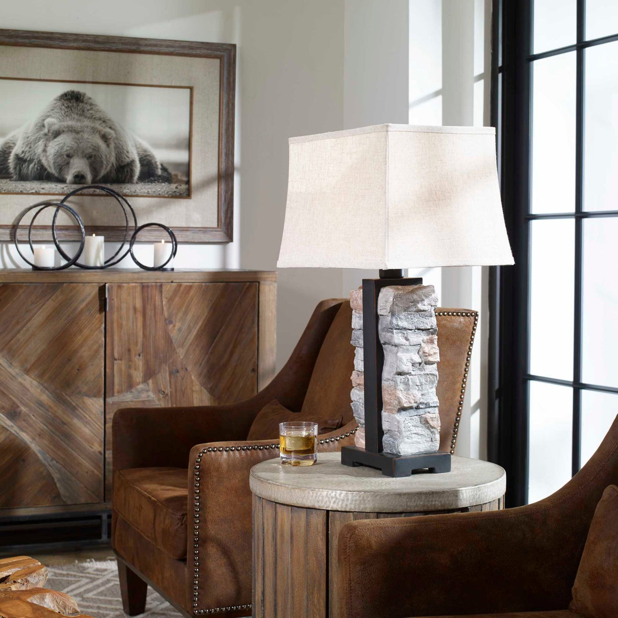 Modern European furniture - Stacked Stone Indoor/Outdoor Table Lamp - www.oroa.com