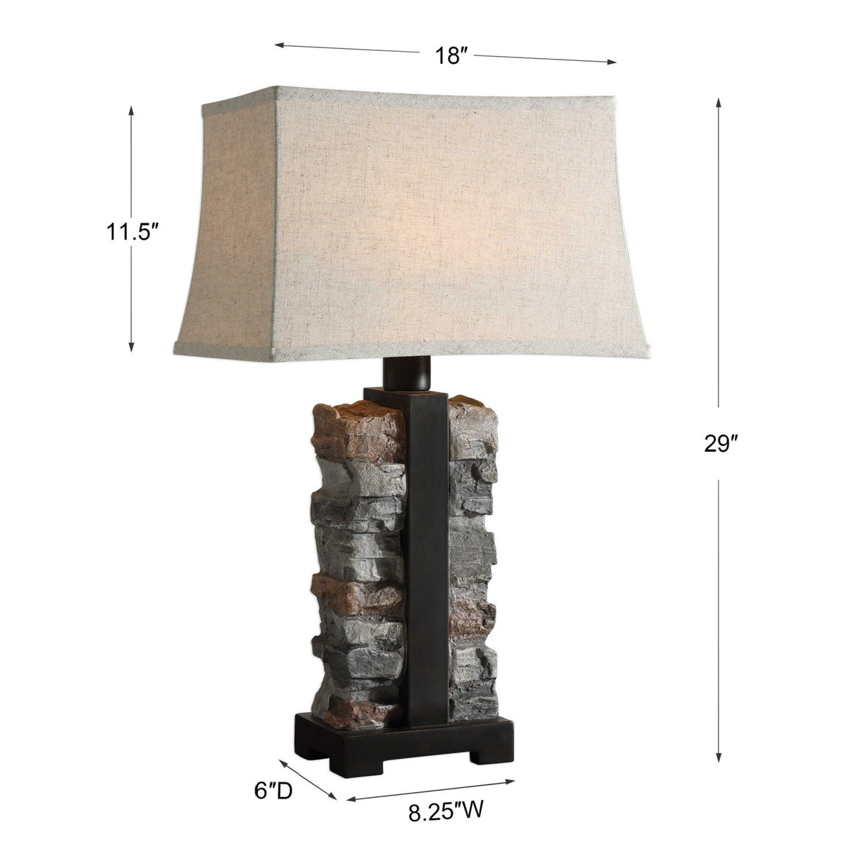 Modern European furniture - Stacked Stone Indoor/Outdoor Table Lamp - www.oroa.com