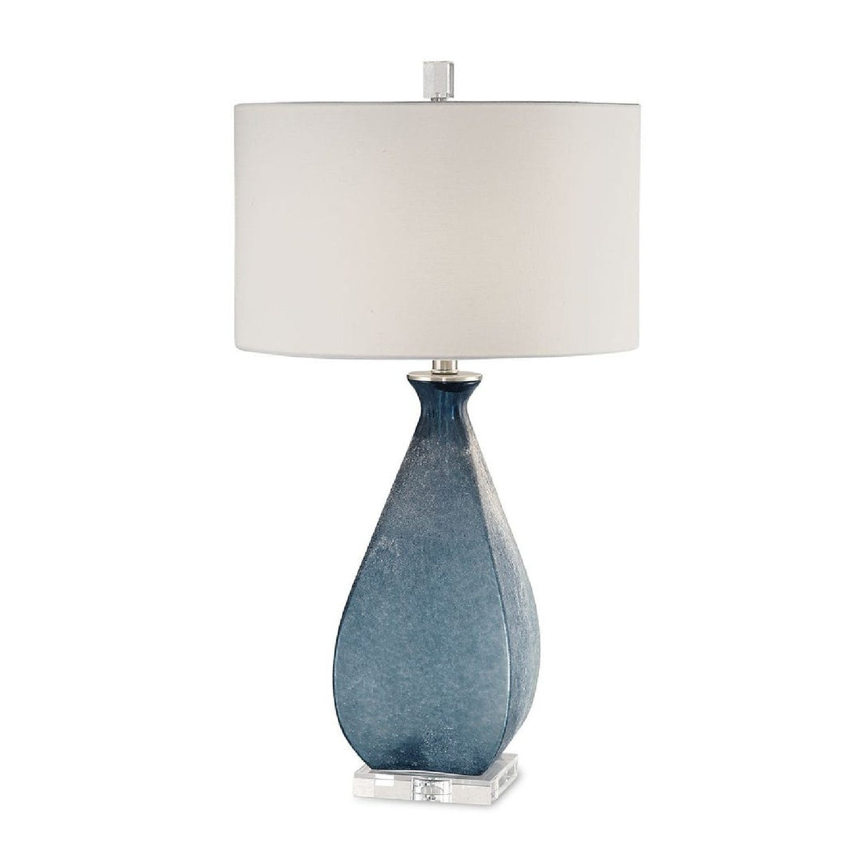Etched Blue Glass Table Lamp by Uttermost Atlantica