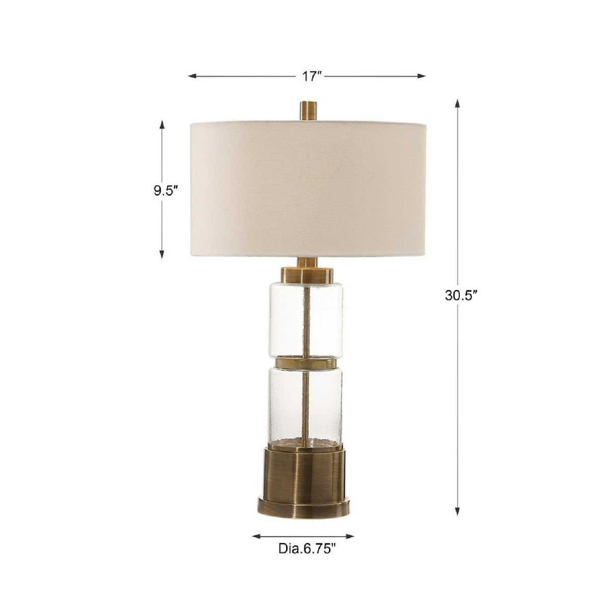 Stacked Glass Column Table Lamp by Uttermost Vaiga, alternate view 5
