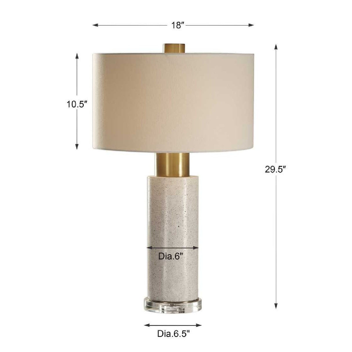 Modern European furniture - Bleached Concrete Table Lamp by Uttermost Vaeshon - www.oroa.com