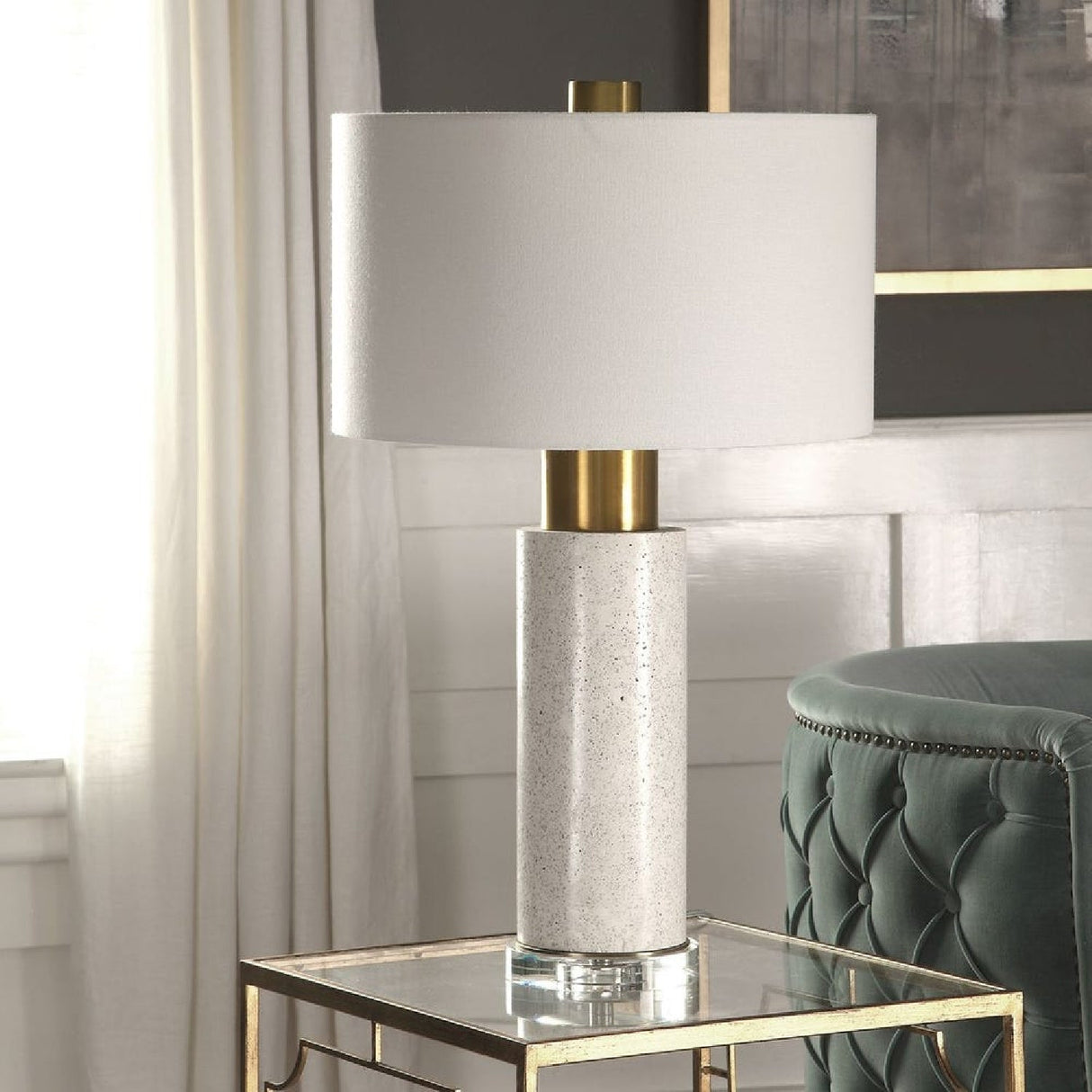 Modern European furniture - Bleached Concrete Table Lamp by Uttermost Vaeshon - www.oroa.com