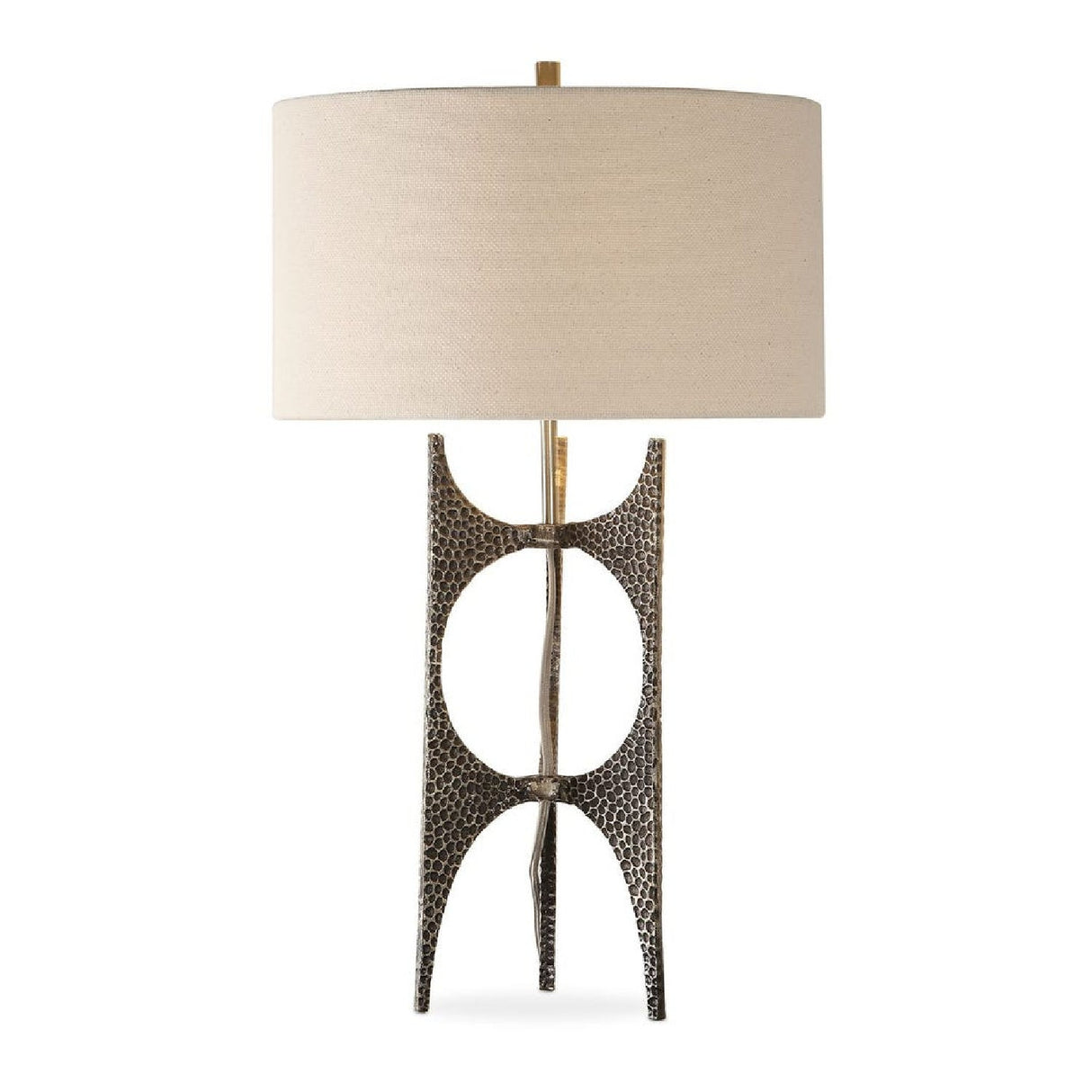 Modern European furniture - Hammered Cast Iron Table Lamp by Uttermost Goldia - www.oroa.com