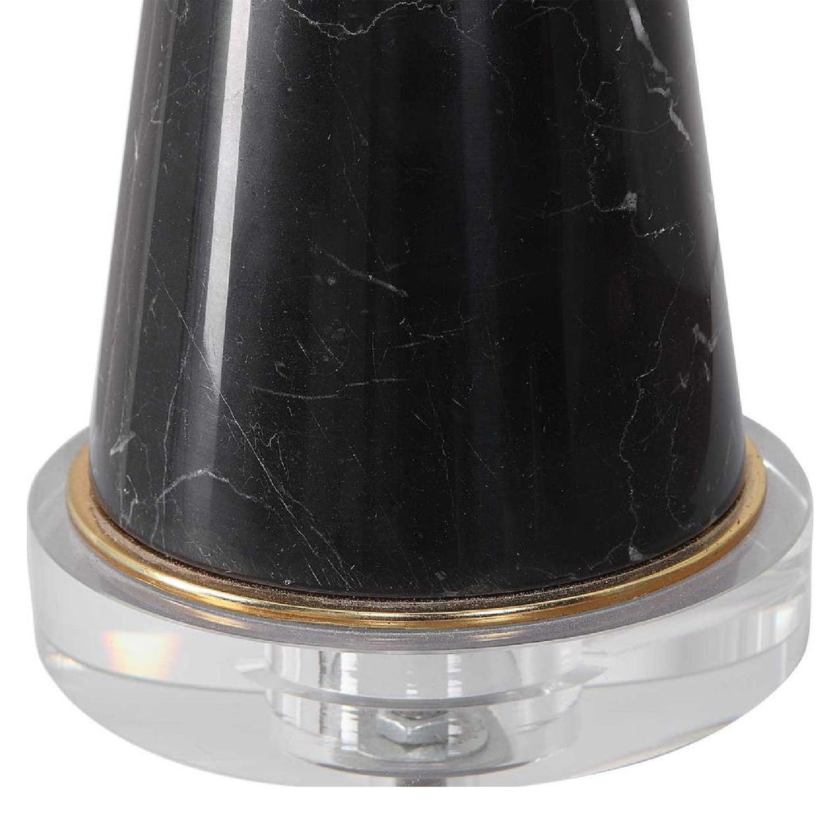 Modern European furniture - Hourglass Black Marble Table Lamp by Uttermost Alastair - www.oroa.com