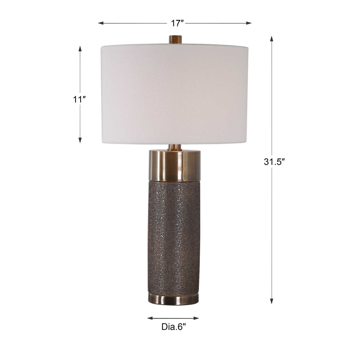 Modern European furniture - Textured Bronze Ceramic Table Lamp by Uttermost Brannock - www.oroa.com