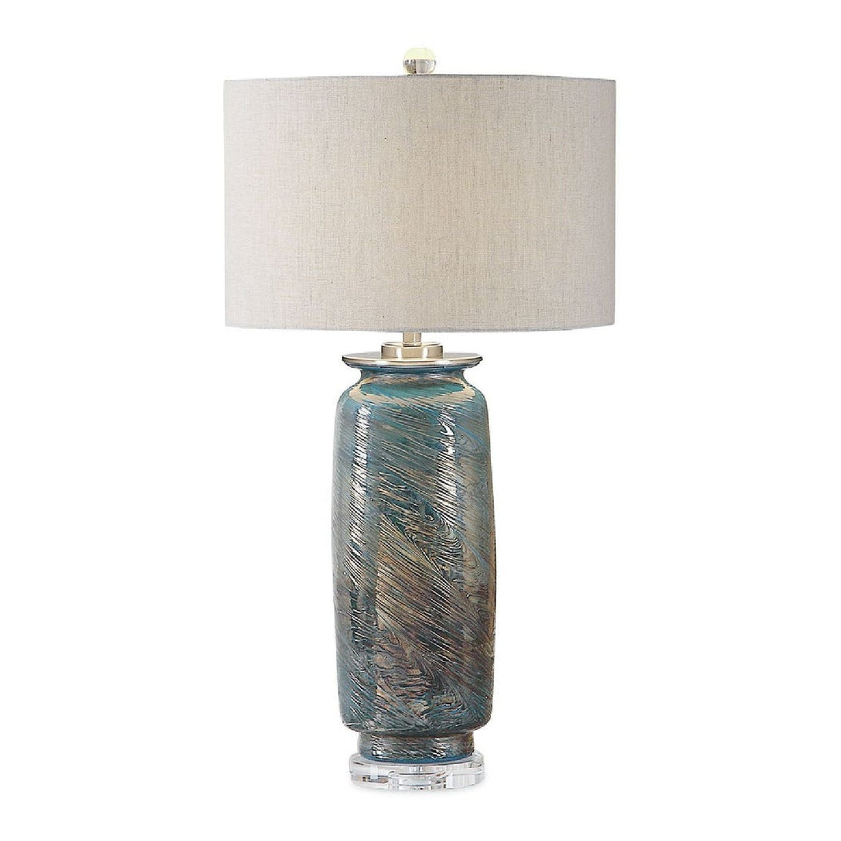 Modern European furniture - Swirl Textured Glass Table Lamp by Uttermost Olesya - www.oroa.com