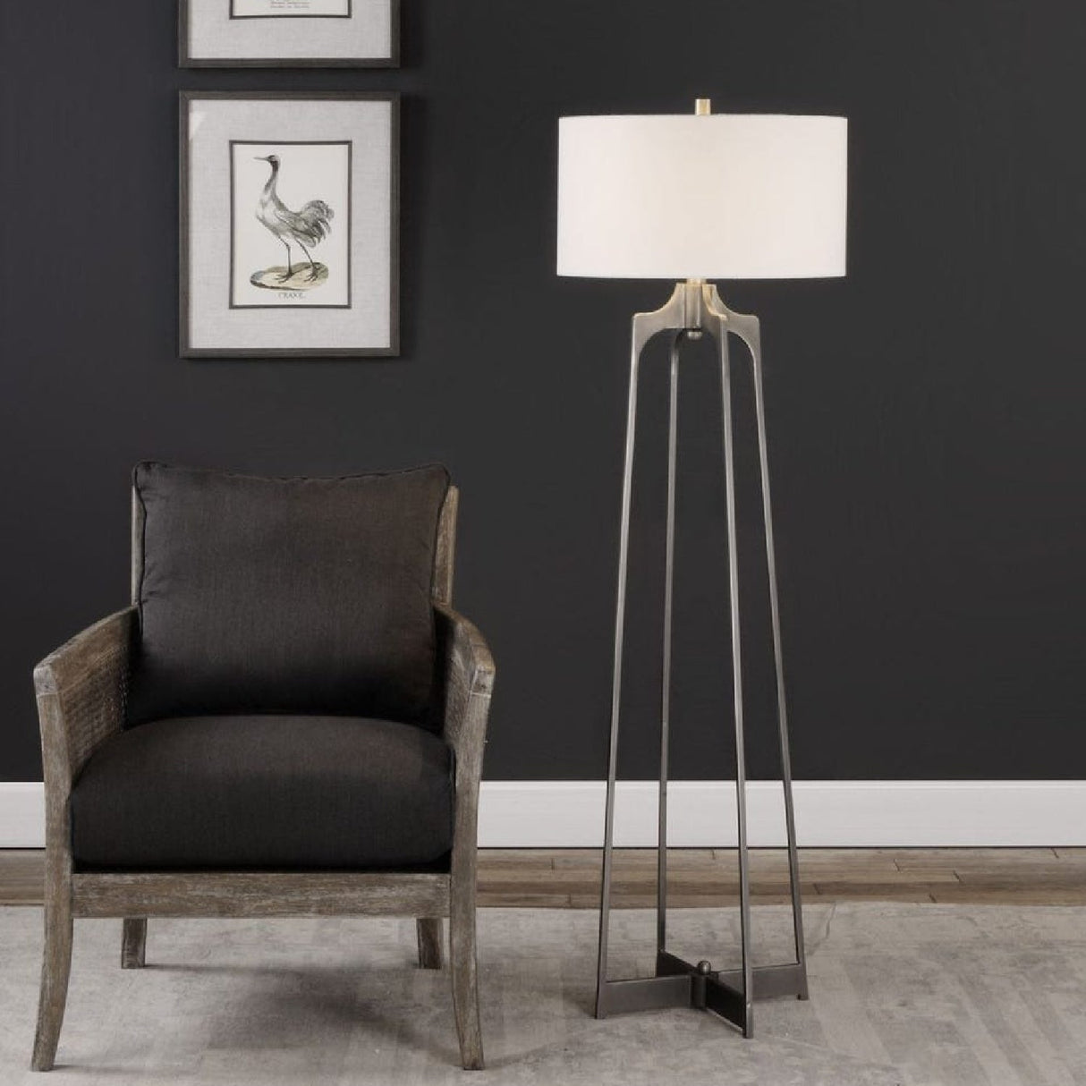 Forged Steel Floor Lamp by Uttermost Adrian, alternate view 4