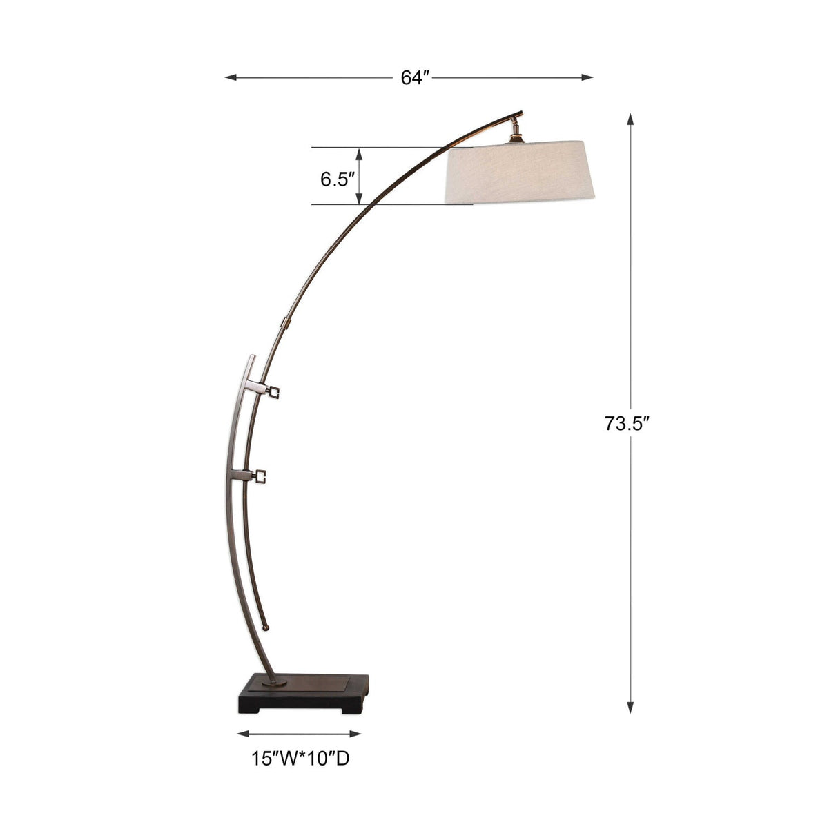 Modern European furniture - Arched Bronze Floor Lamp - www.oroa.com