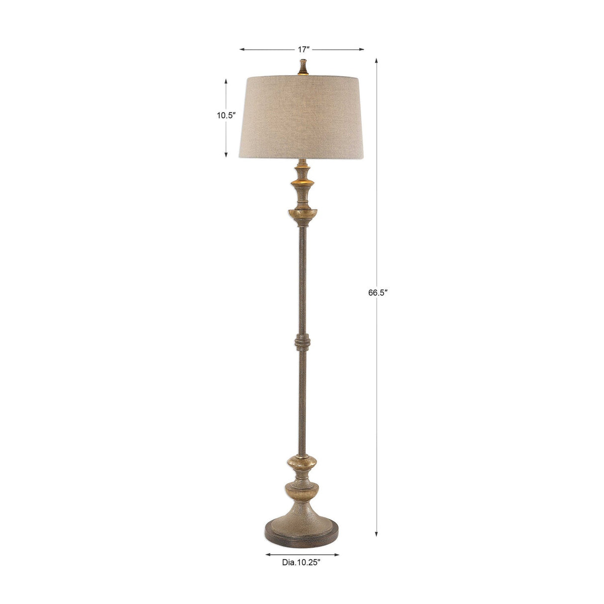 Modern European furniture - Textured Silver Floor Lamp - www.oroa.com