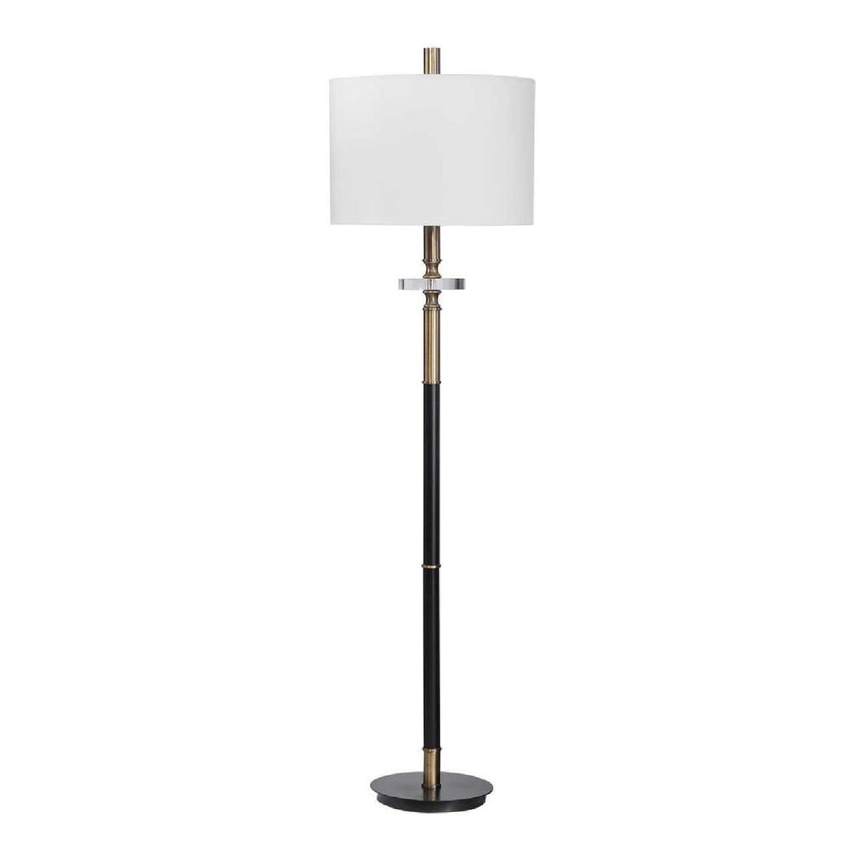 White Linen Shade Floor Lamp | Uttermost Maud - www.oroa.com