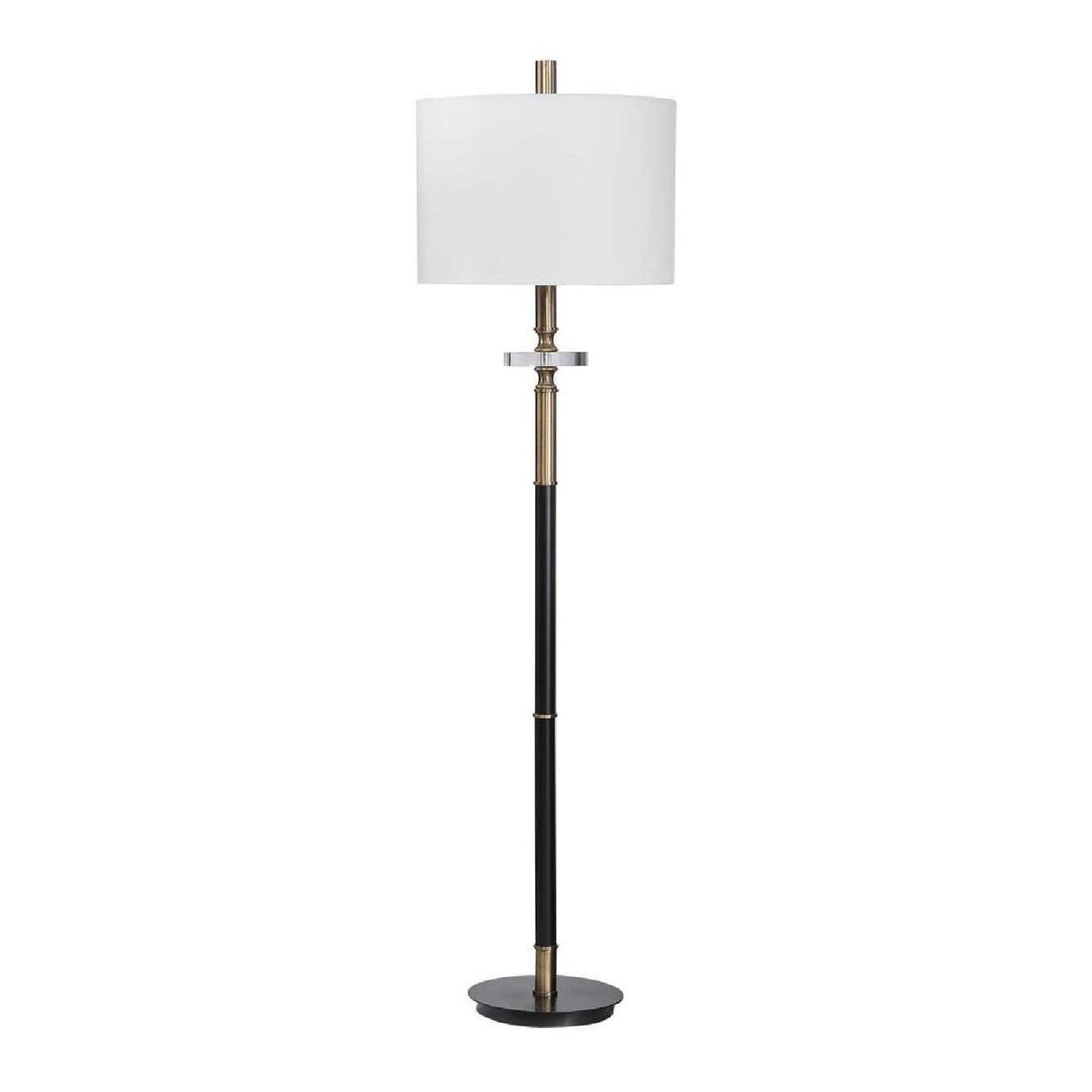 White Linen Shade Floor Lamp | Uttermost Maud - www.oroa.com