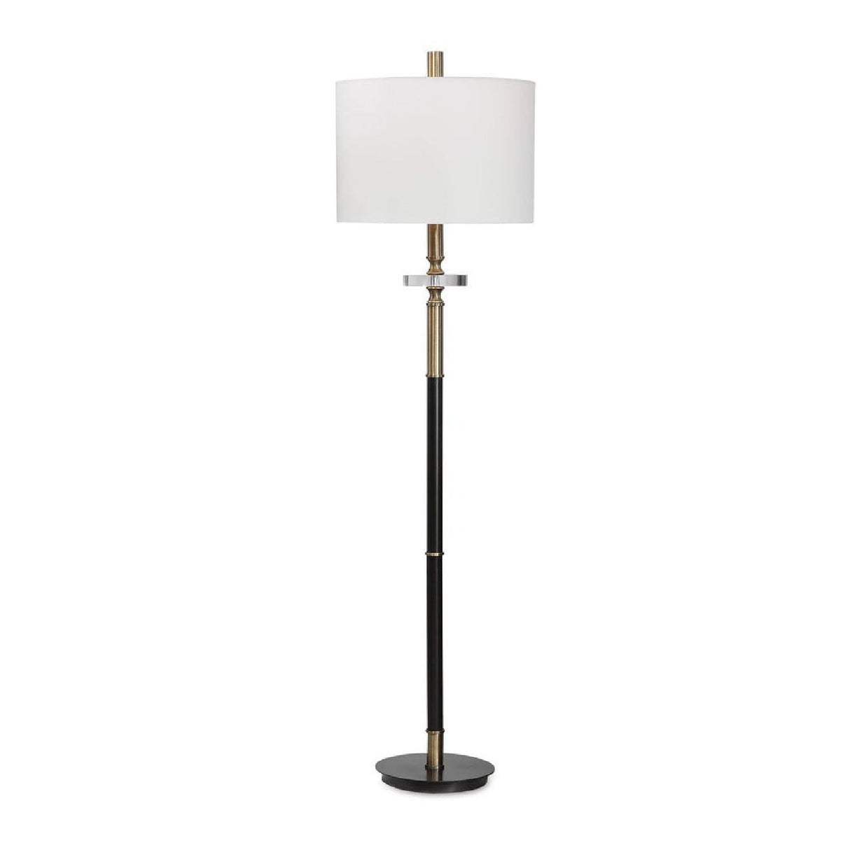 White Linen Shade Floor Lamp | Uttermost Maud - www.oroa.com