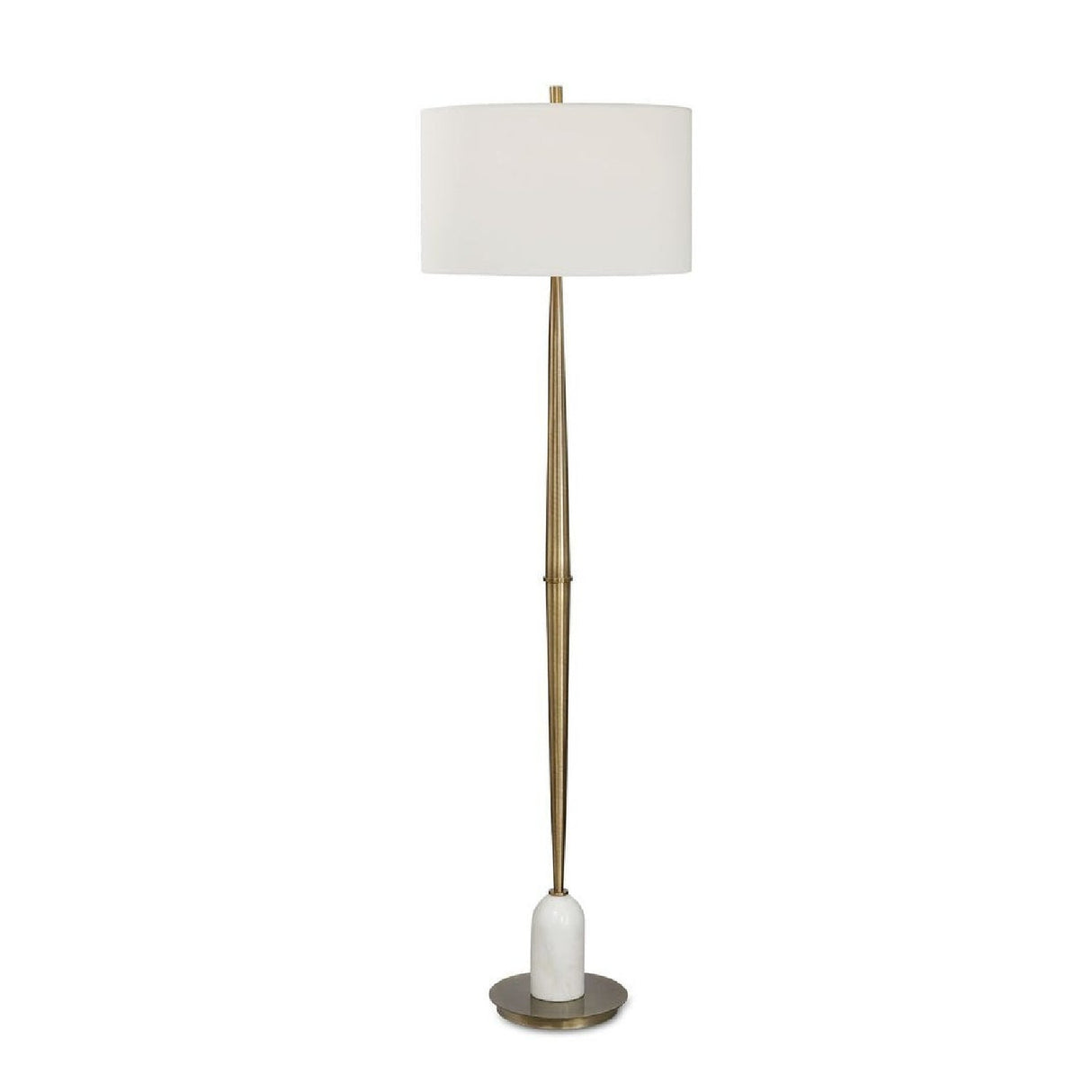 Tapered Antique Brass Floor Lamp | Uttermost Minette - www.oroa.com
