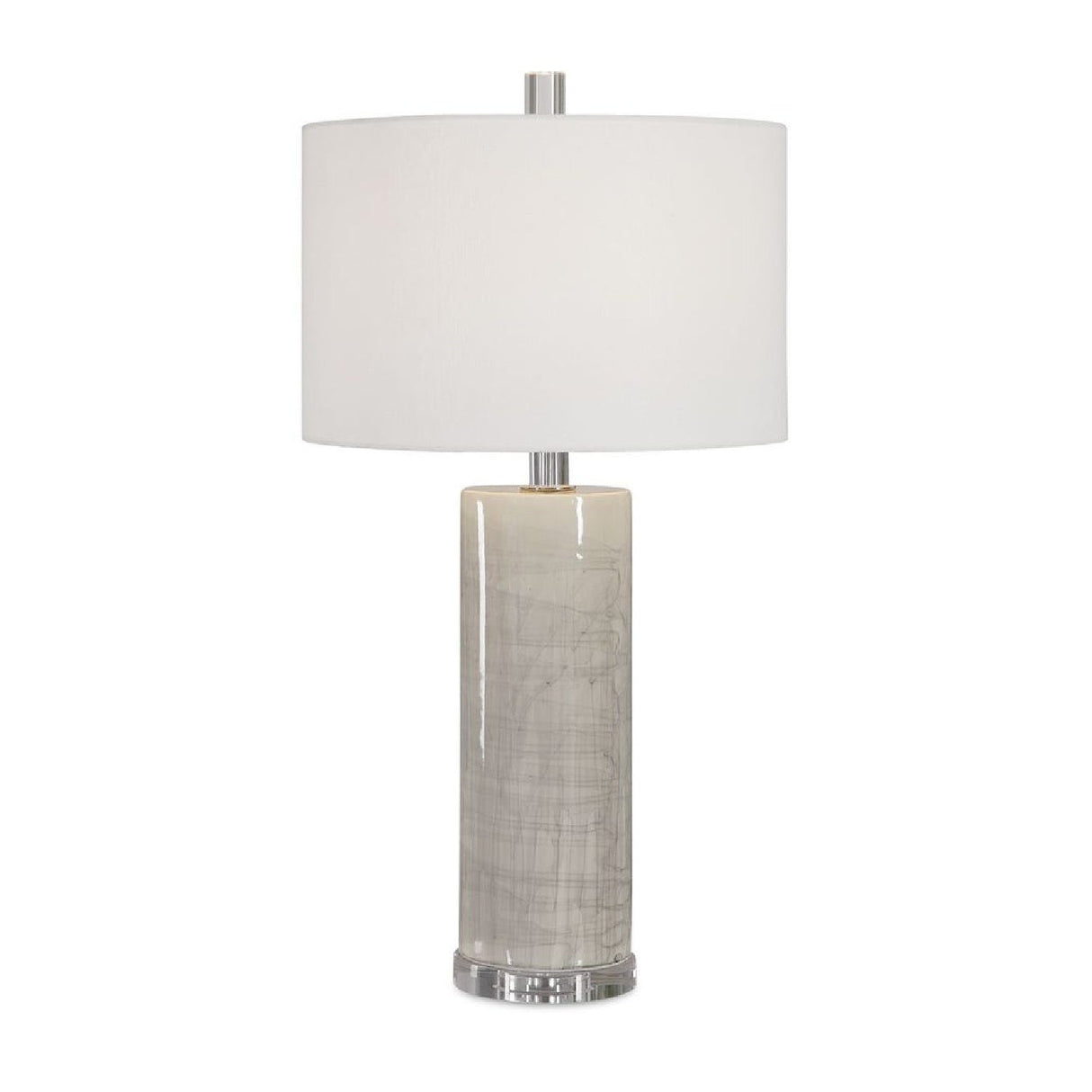 Modern European furniture - Beige Glazed Ceramic Table Lamp - www.oroa.com