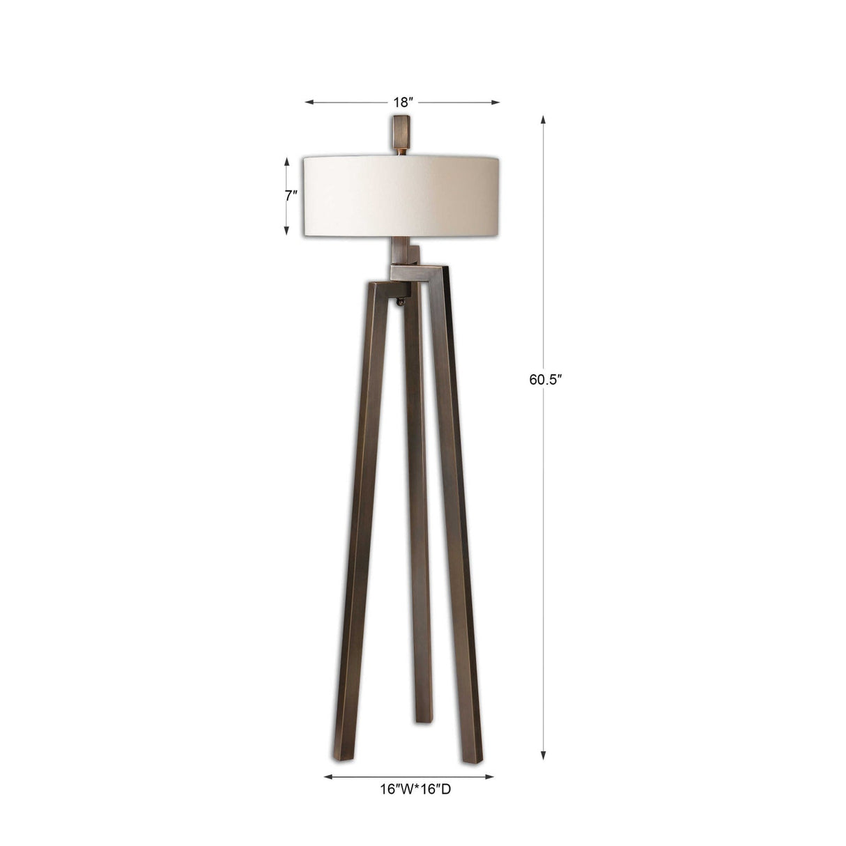 Modern European furniture - Brushed Bronze Tripod Floor Lamp - www.oroa.com