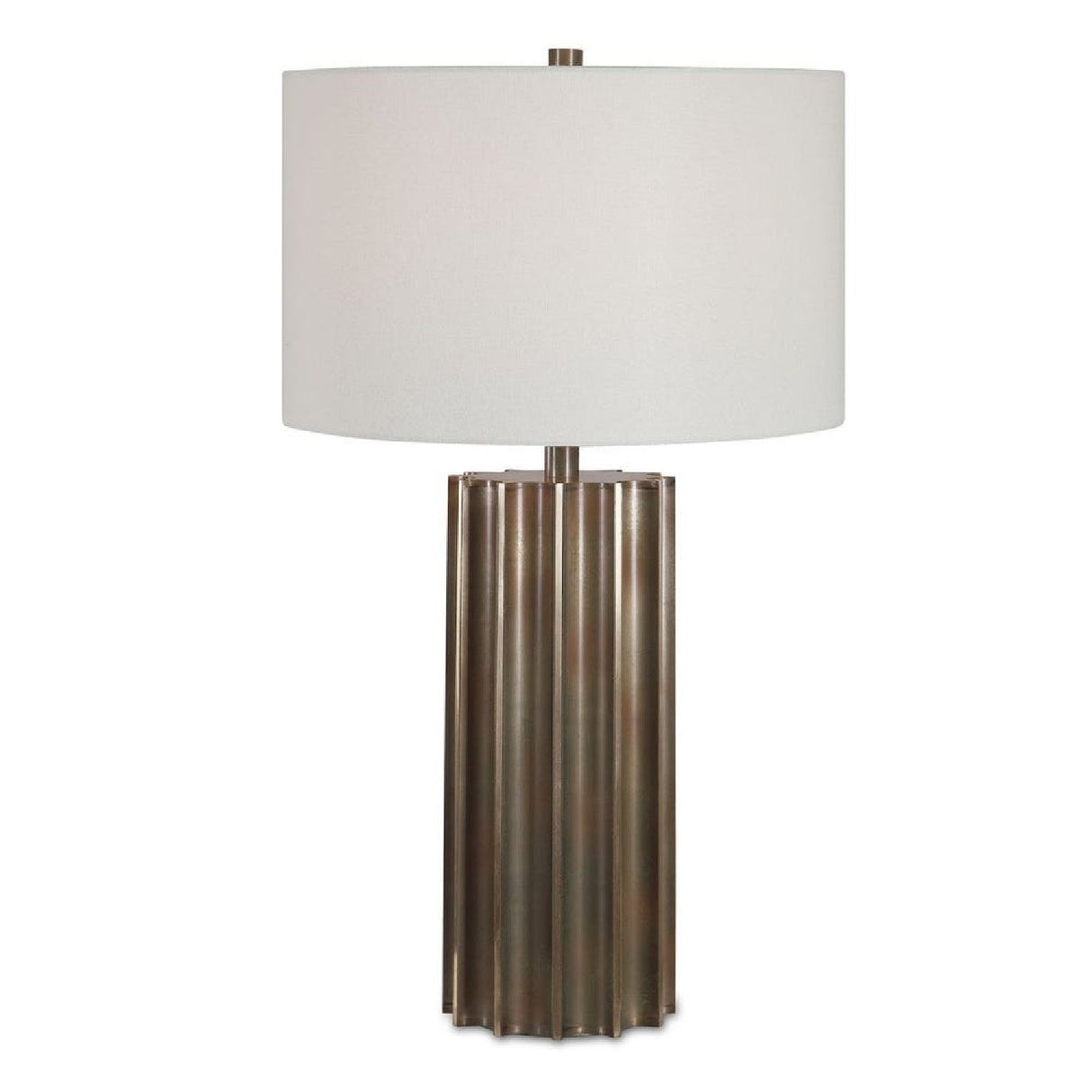 Modern European furniture - Fluted Steel Table Lamp by Uttermost Khalio - www.oroa.com