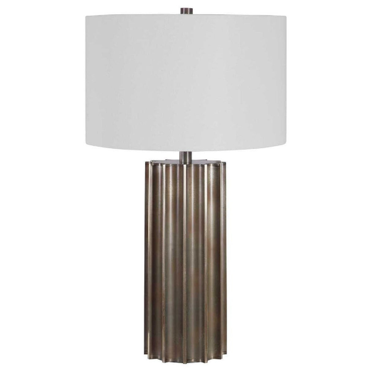 Modern European furniture - Fluted Steel Table Lamp by Uttermost Khalio - www.oroa.com